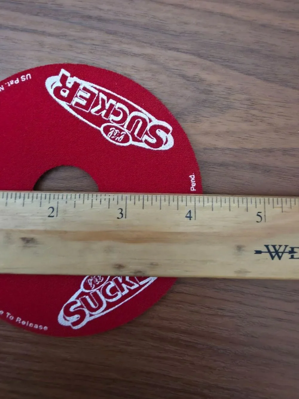 L'il Sucker Set Of 2 Red Round Drink Holder Coaster Suction 4